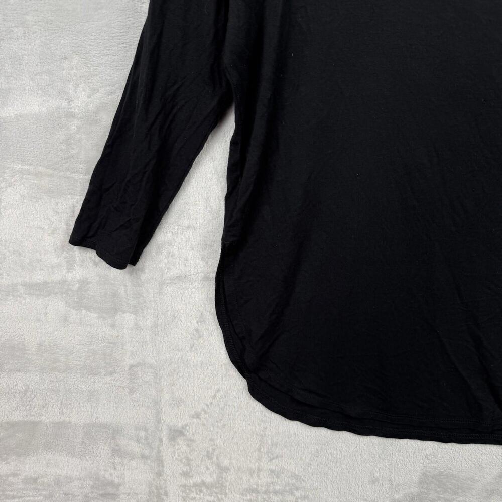 Aritzia Babaton Black 3/4 Sleeve Relaxed Fit Top Size XS Minimalist Essential - Picture 6 of 9